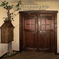 Деревянные состаренные двери под старину 
